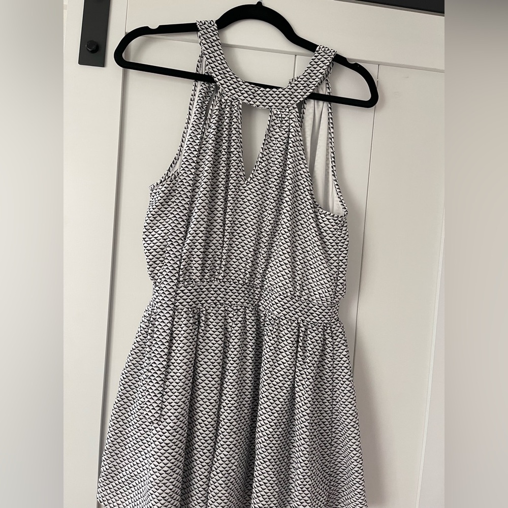 Elegant Black and White Patterned Romper